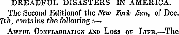 DREADFUL DISASTERS IN AMERICA. The Secon...