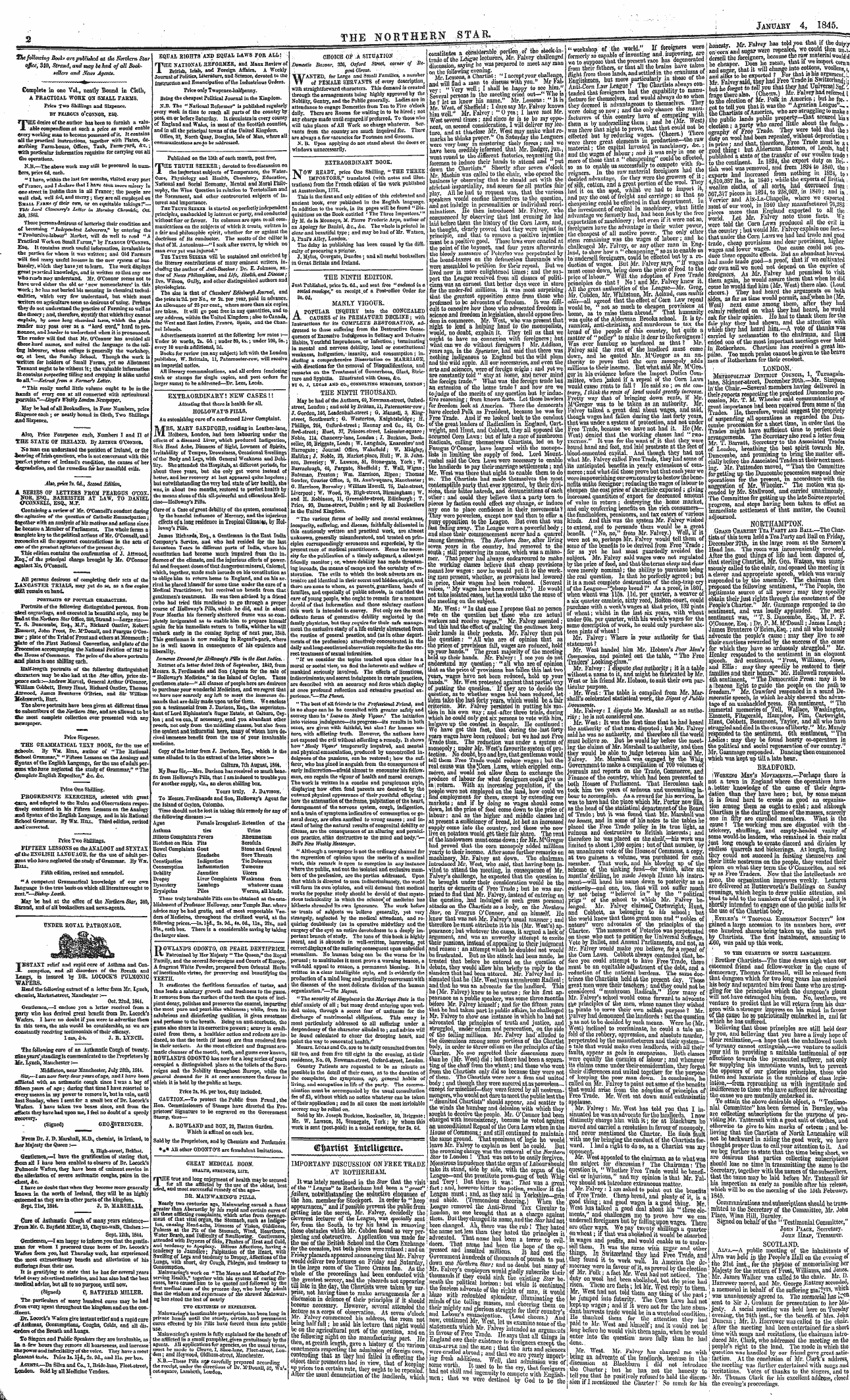 Northern Star (1837-1852): jS F Y, 4th edition - Ad00214