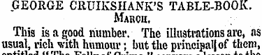 GEORGE CRUIKSHANK'S TABLE-BOOK. March, T...