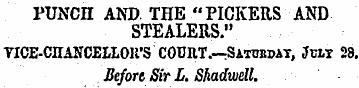 PUNCH AND THE " PICKERS AND STEALERS." T...
