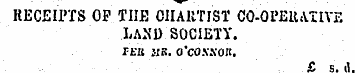 RECEIPTS OF THE CHAUTIST CO-Oi'EK.VtlVF....