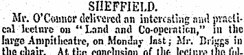 SHEFFIELD. Mr. O'Connor delivered an int...