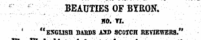 BEAUTIES OF BYRON. SO. TI. ' " ENGLISH B...