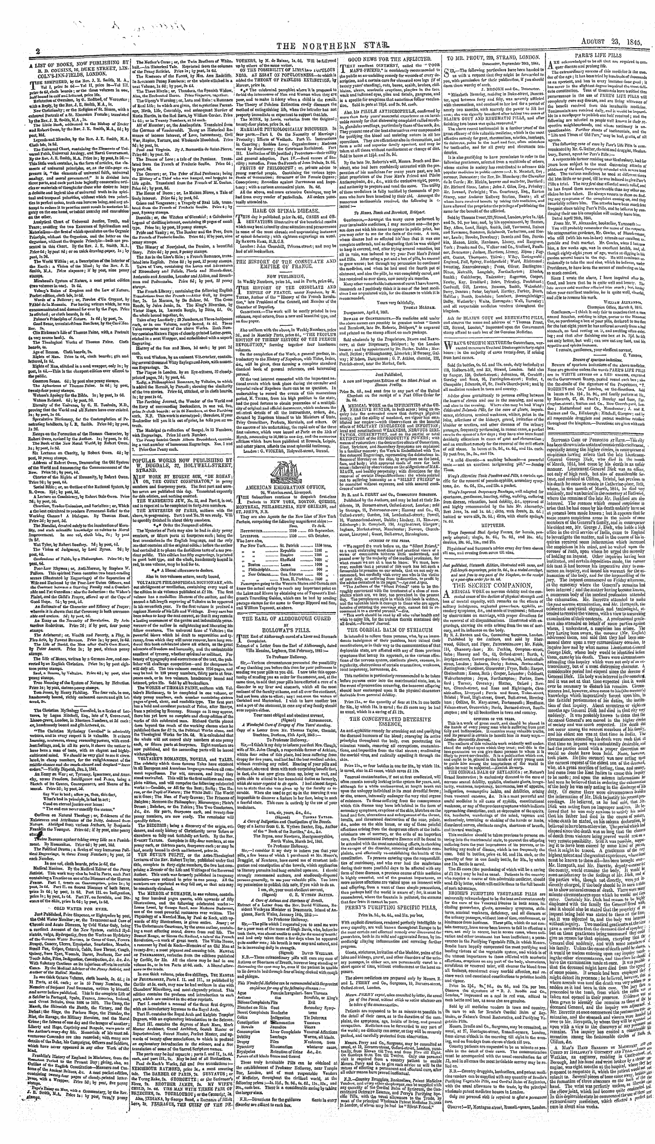 Northern Star (1837-1852): jS F Y, 4th edition - Ad00209