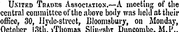 Umted Trades Association.—A meeting of t...