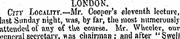 LONDON. Citv Localitv.—Mr. Cooper's elev...