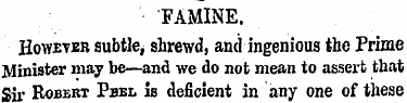 FAMINE. Hotvevbu subtle, shrewd, and ing...