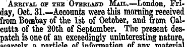 Arrival of the Overland Mail.—London, Fr...