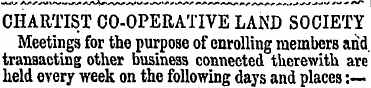 CHARTIST CO-OPERATIVE LAND SOCIETY Meeti...