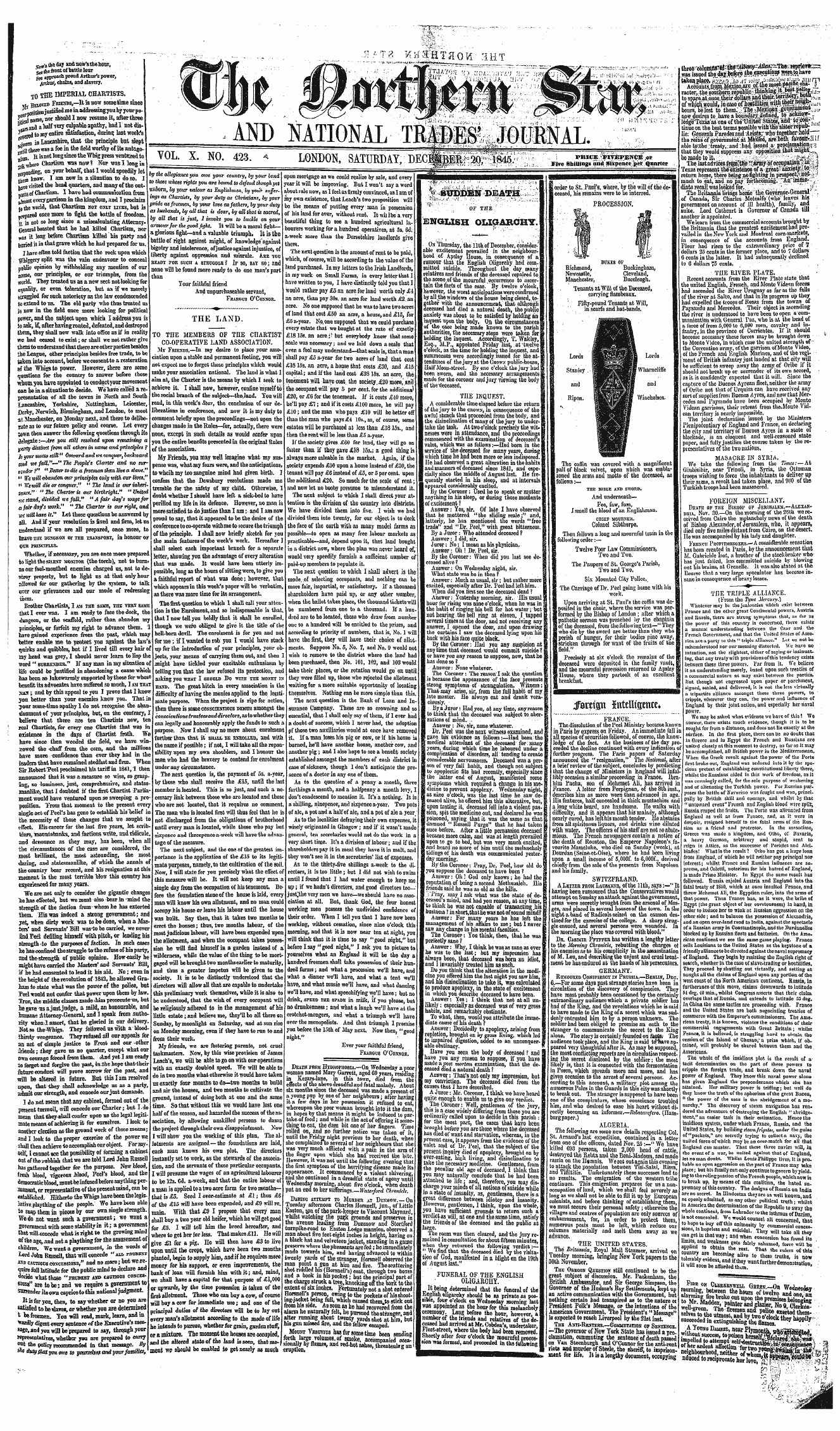Northern Star (1837-1852): jS F Y, 4th edition - Flre On Cmrkentfell Gheem —Oil W^N^A,,, ...