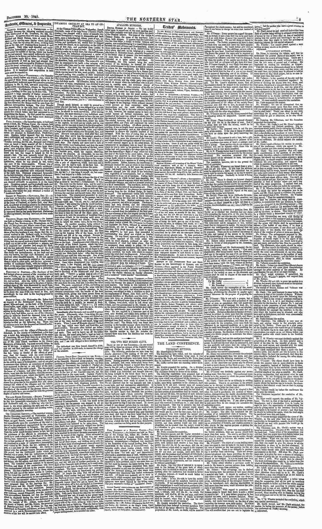 Northern Star (1837-1852): jS F Y, 4th edition - Fatal Acciuext In A Railwat Tunnel.—Titn...