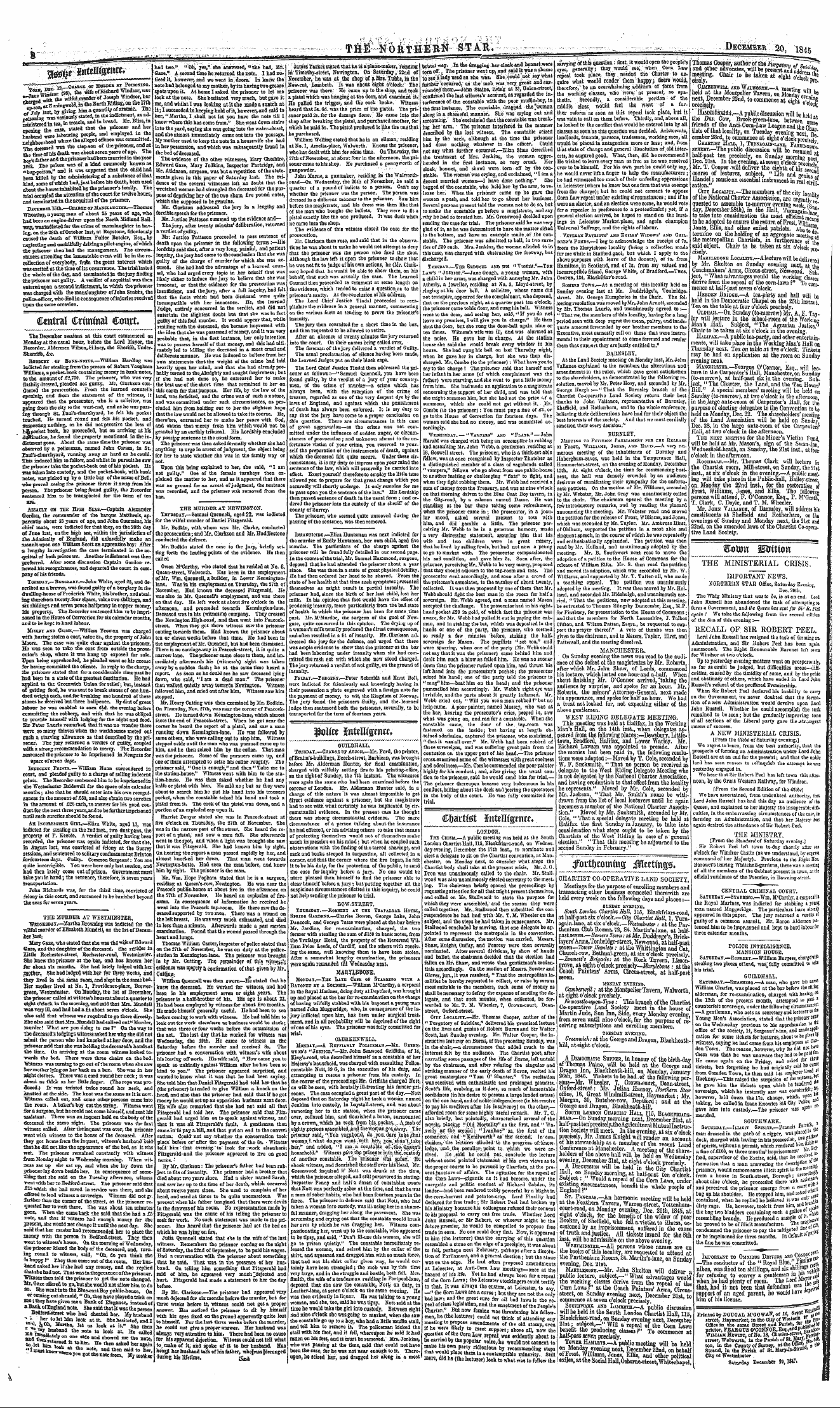 Northern Star (1837-1852): jS F Y, 4th edition - Infanticide.—Eliza Huntsman Was Next Ind...
