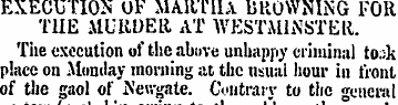 EXECUTION OF MARTHA BROWNING FOR THE MUR...