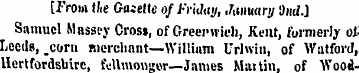 [From the Gazette of Friday, January !)h...