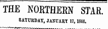 " the northern star. SATURDAY , JANUARY 17, 1816.