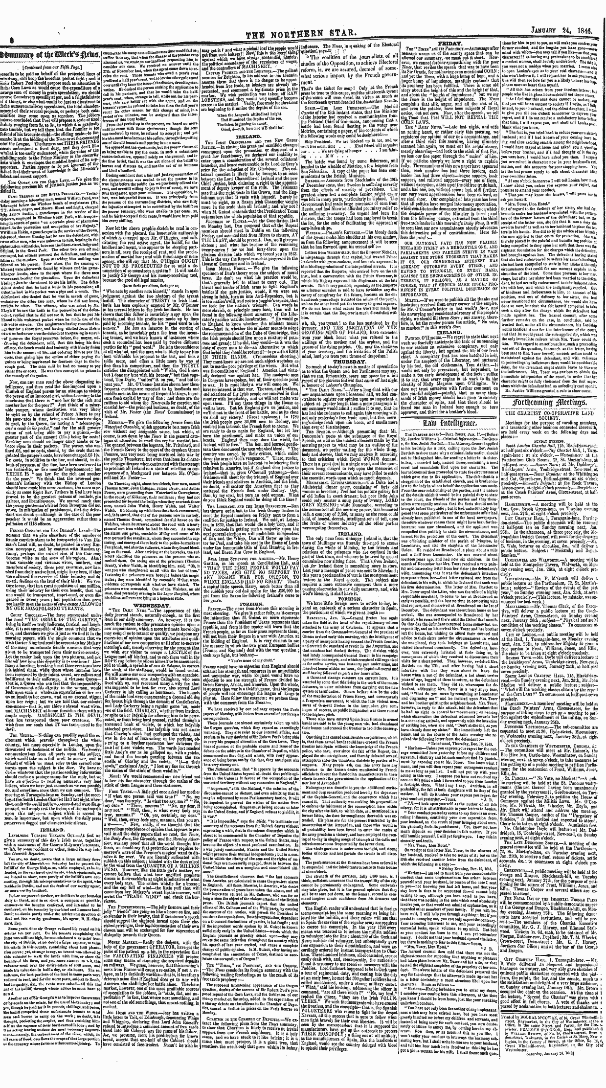 Northern Star (1837-1852): jS F Y, 4th edition - , Lalu Jntelliffeiue*