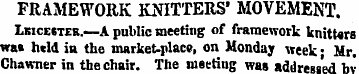 FRAMEWORK KNITTERS' MOVEMENT . Lkicester...