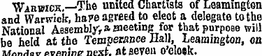 Wakbick.—The united Chartists of Leaming...