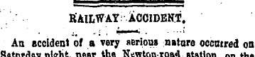 RAILWAY : ACCIDENT . An accident of a ve...