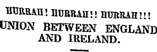 HURRAH'. HURRAH!! HURRAH!!! CMOJ\ T BETWEEN ENGLAND AND IRELAND.