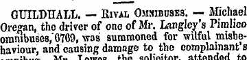 GUILDHALL. — Rival Omnibuses. — Michael ...
