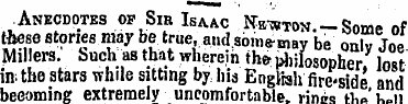 I Anecdotes of Sih Isaac NiraToN. - Some...