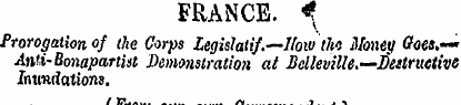 FRANCE. < Prorogation of the Corps Legis...