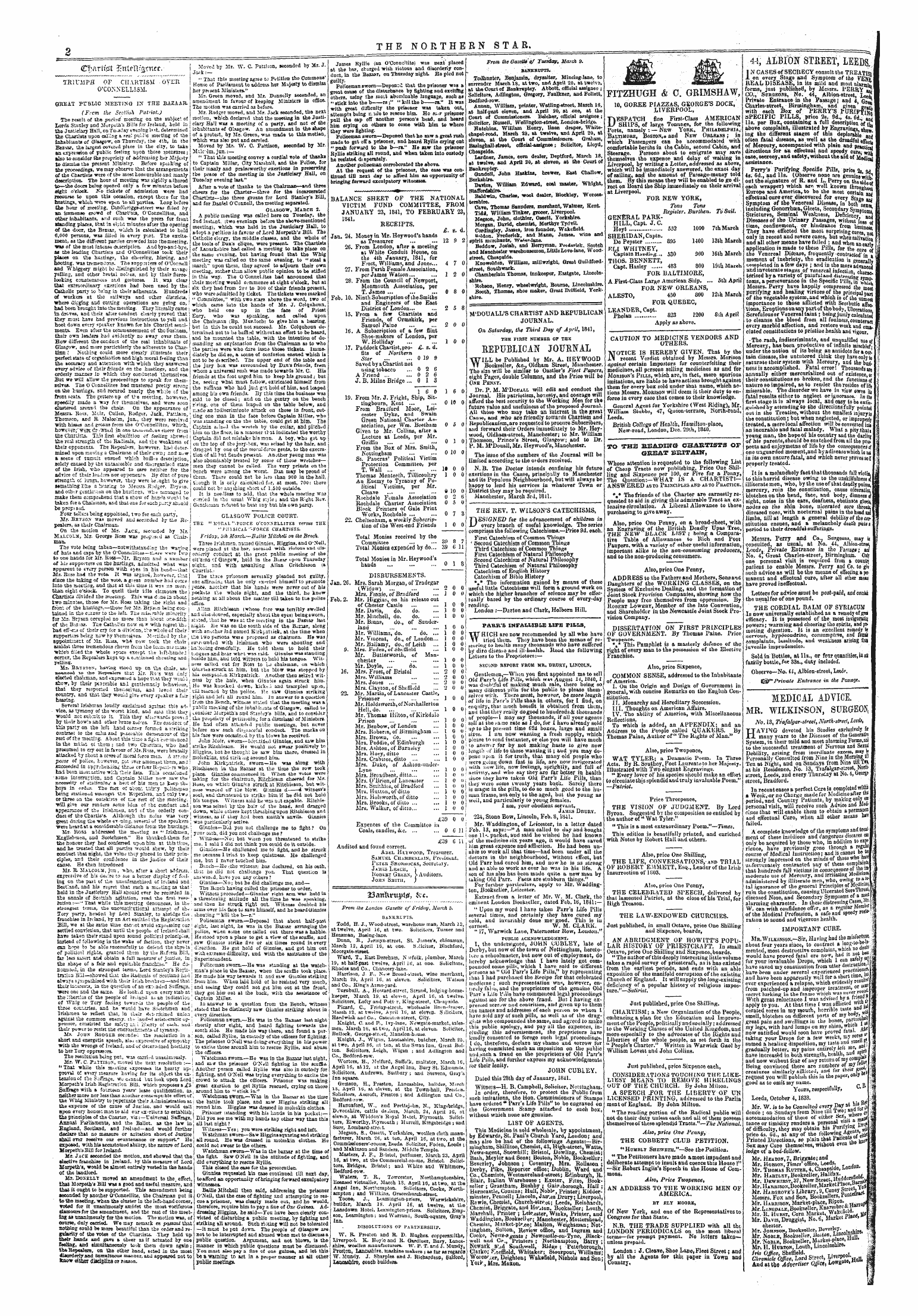 Northern Star (1837-1852): jS F Y, 5th edition - C^Arit.Ct 5wtfp.'Acntc.