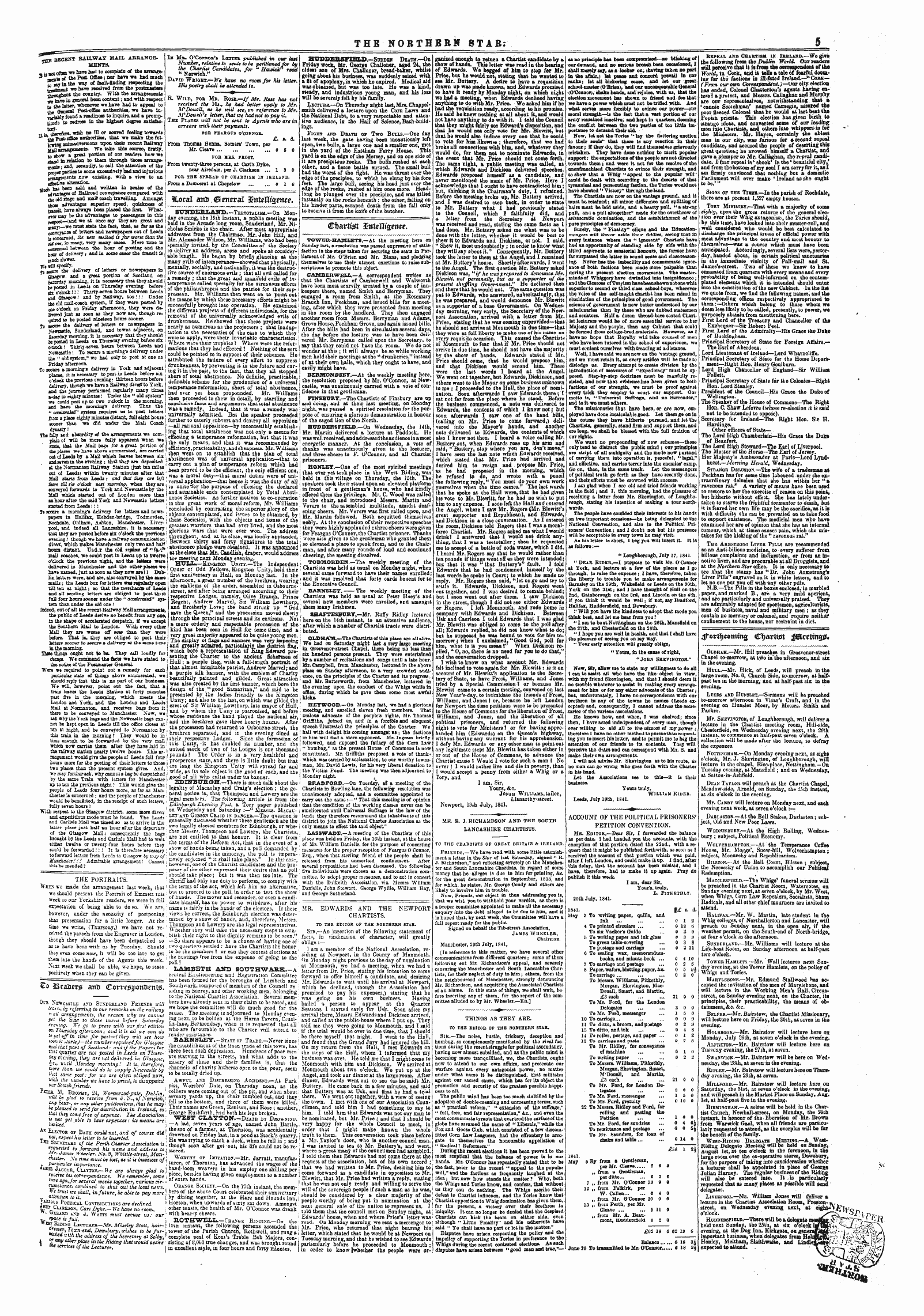 Northern Star (1837-1852): jS F Y, 5th edition: 5