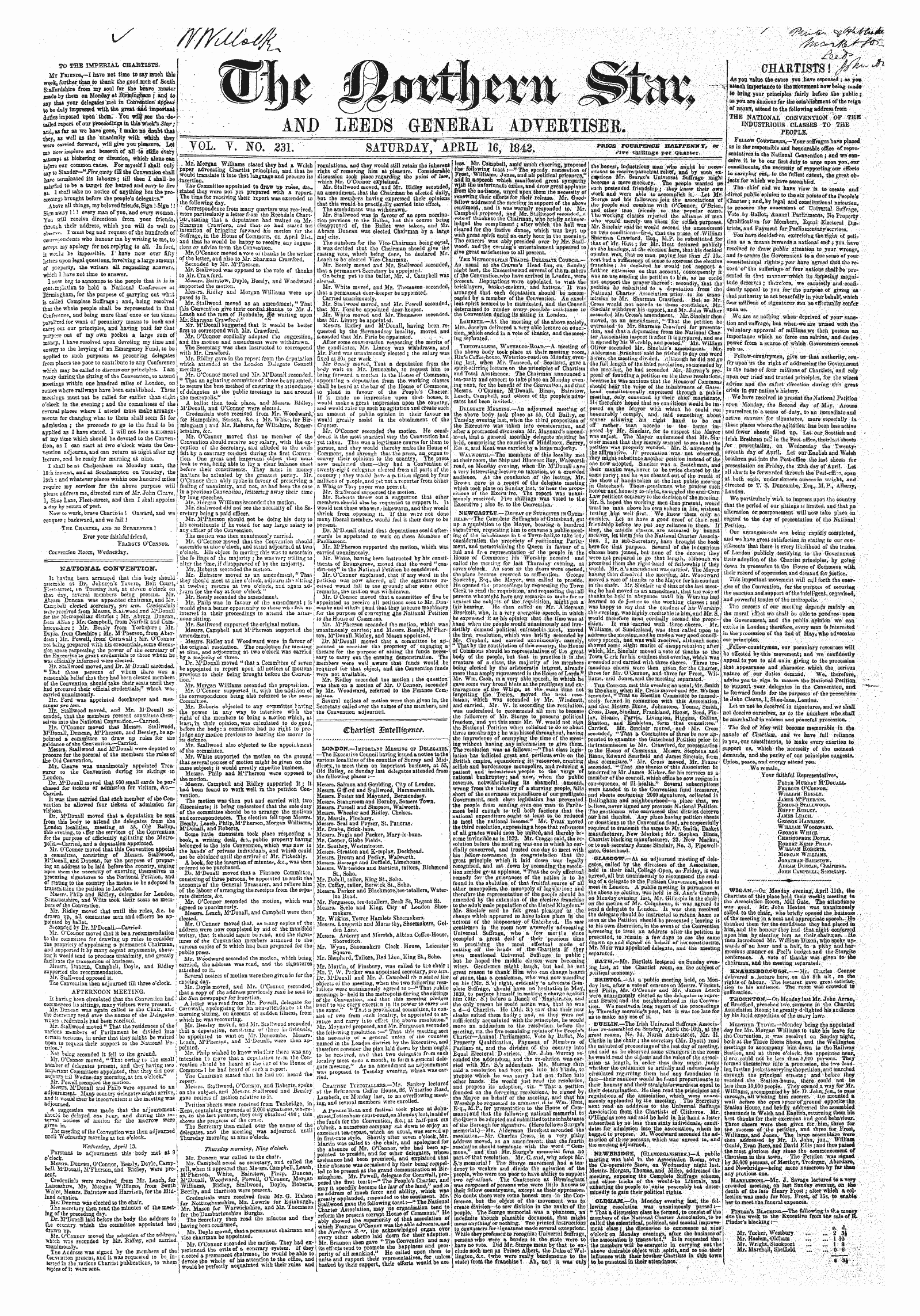 Northern Star (1837-1852): jS F Y, 5th edition: 1