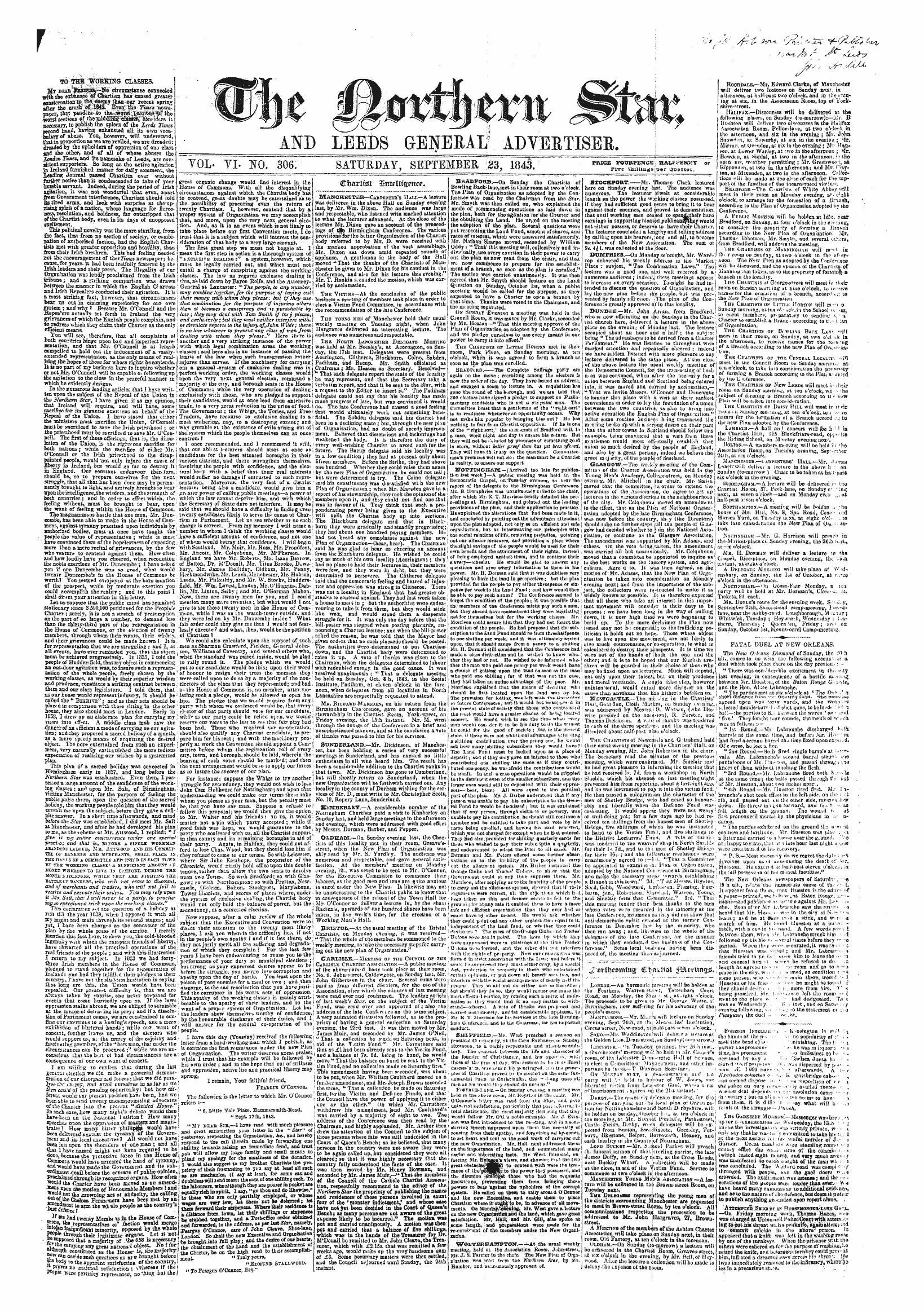 Northern Star (1837-1852): jS F Y, 5th edition: 1