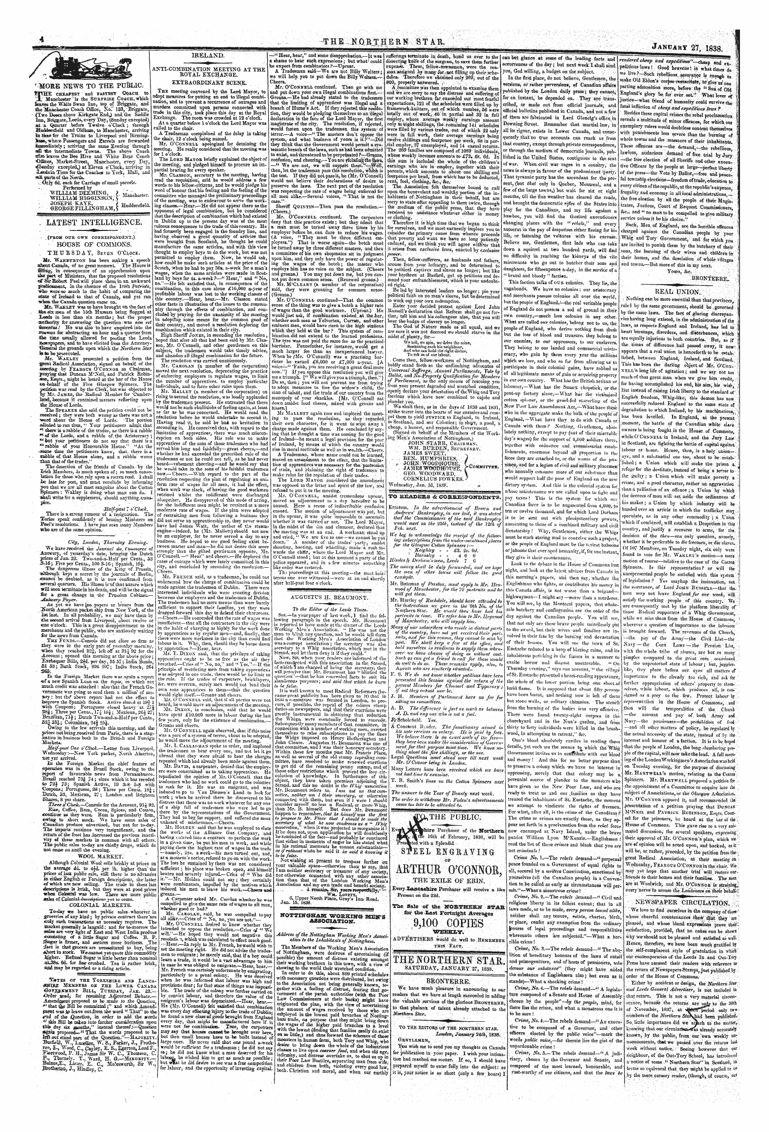 Northern Star (1837-1852): jS F Y, 1st edition: 4