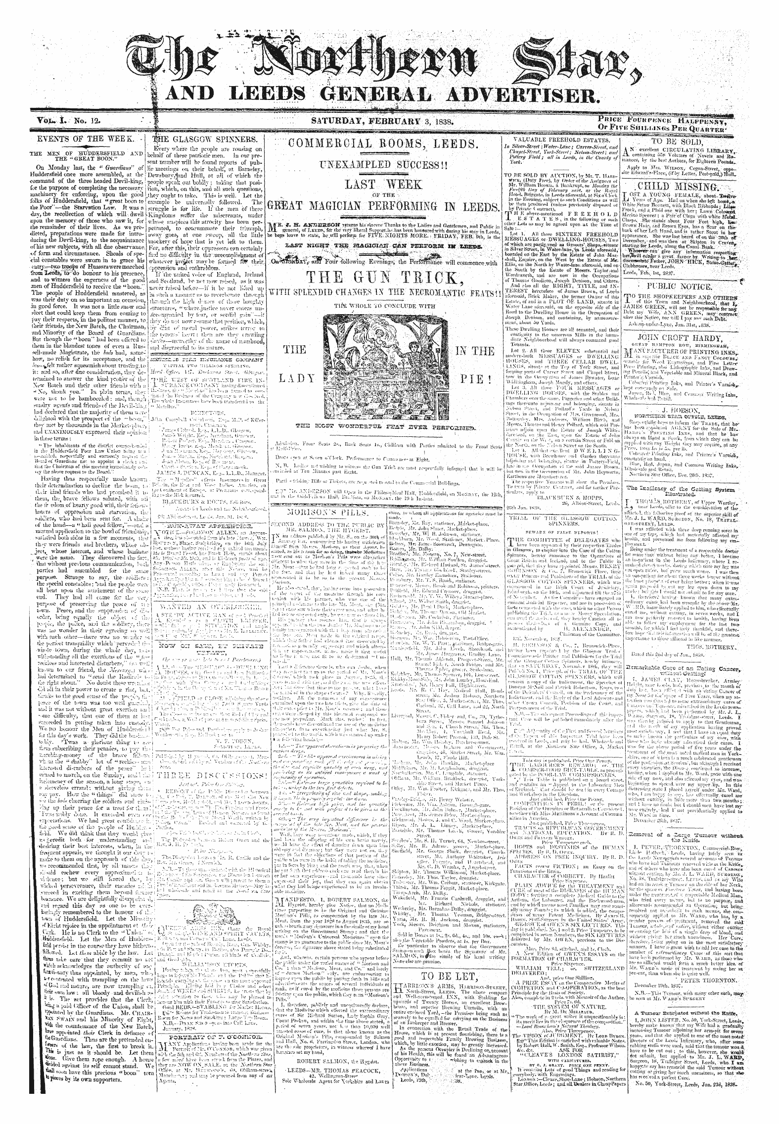 Northern Star (1837-1852): jS F Y, 1st edition - Events Of The Week..Vmmbbi—*^—^^^^*^**Ggmgg-