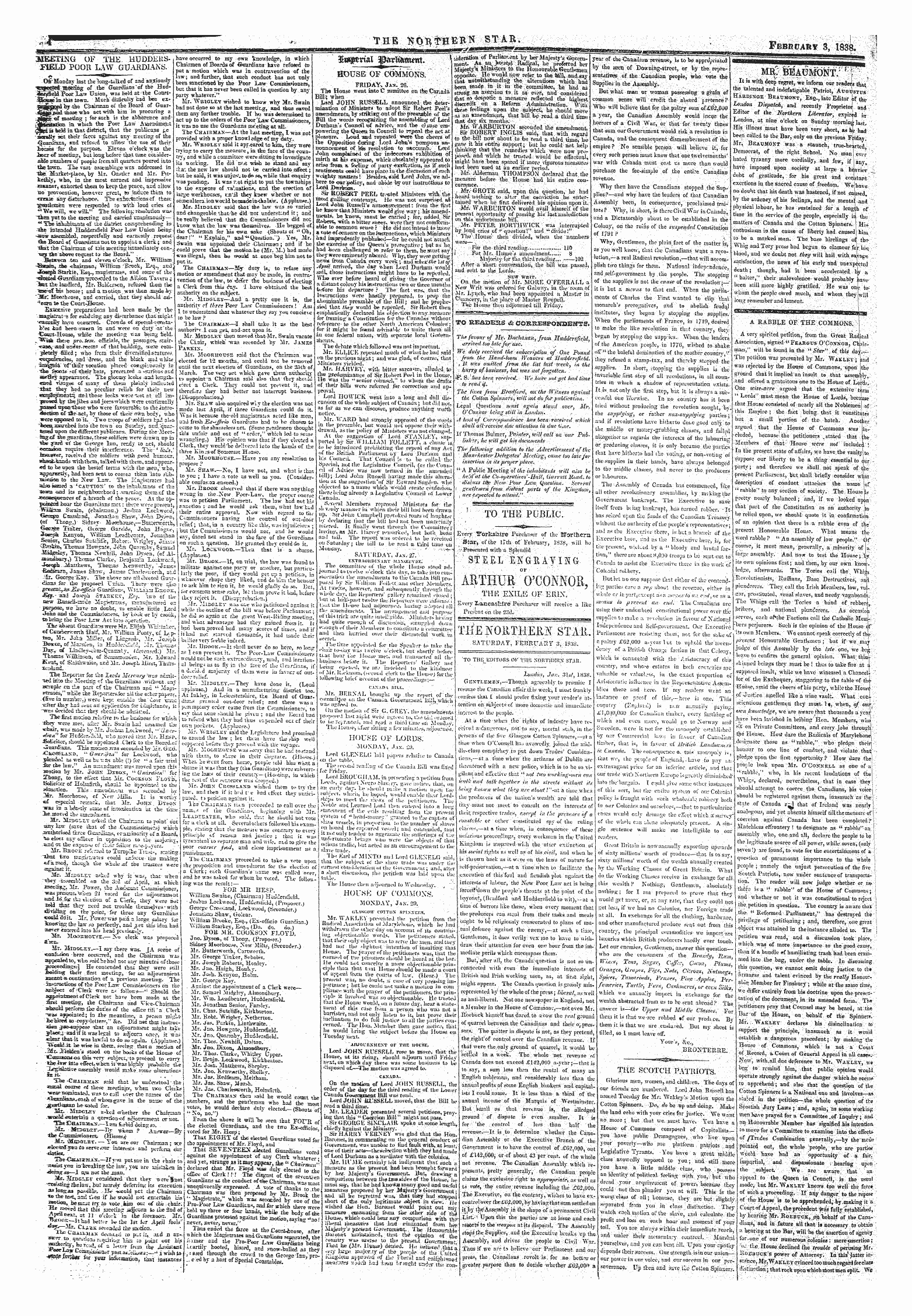 Northern Star (1837-1852): jS F Y, 1st edition - ^^Nmhyiiiii -F.Jrx^Rijtfv ^L^L^Mf ^1'^,'F Mg ;. A Eabbteoe: The Commons::-