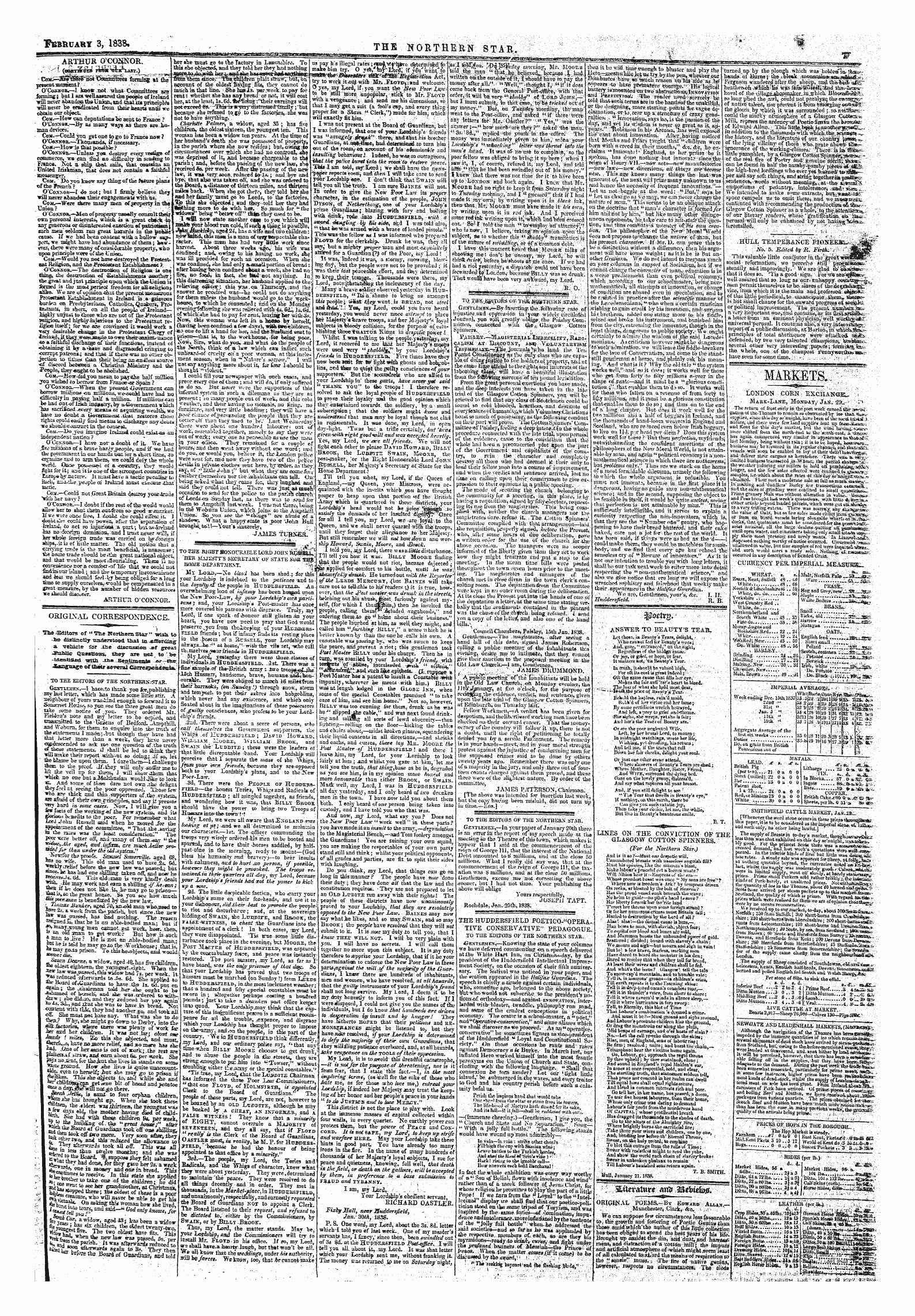 Northern Star (1837-1852): jS F Y, 1st edition - ' :;; /^Itc^Atitt^ V^I^ ^^Tje#^ "&Gt; . -; ¦ . Y\' : " ¦:. . - ¦ .. - ",:.' "¦ : V Wte- ' '" ¦';- ,.Fc;V,-;.' ¦ .'••, ¦' .