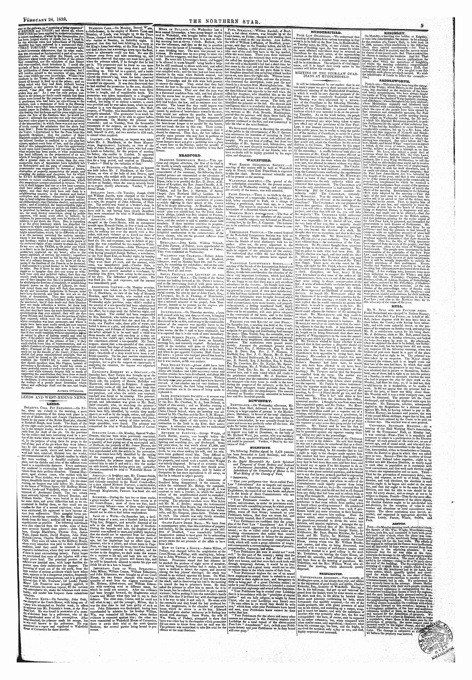 Northern Star (1837-1852): jS F Y, 1st edition - Leeds And West-Eiding News. ^M