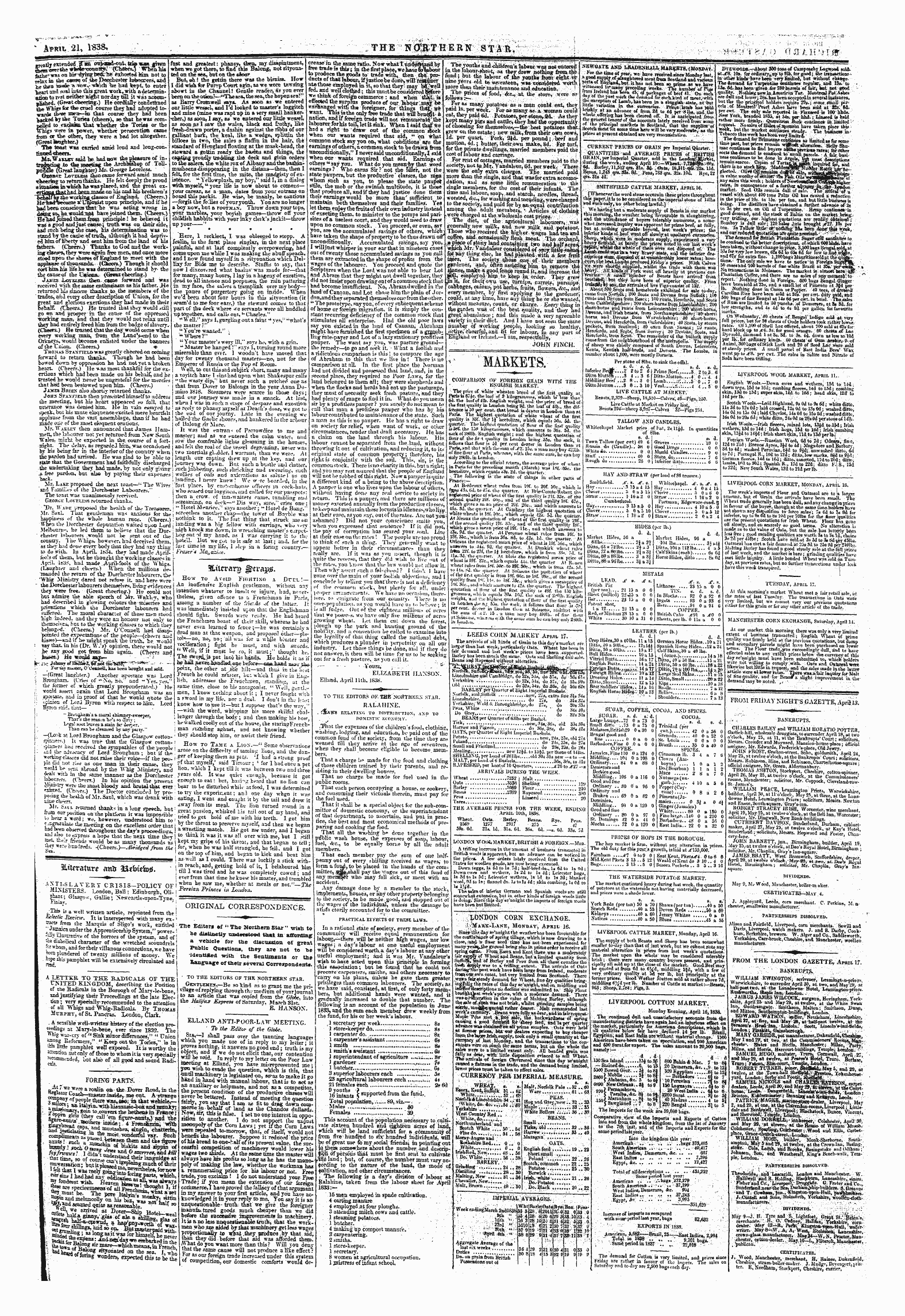 Northern Star (1837-1852): jS F Y, 1st edition - Untitled Article