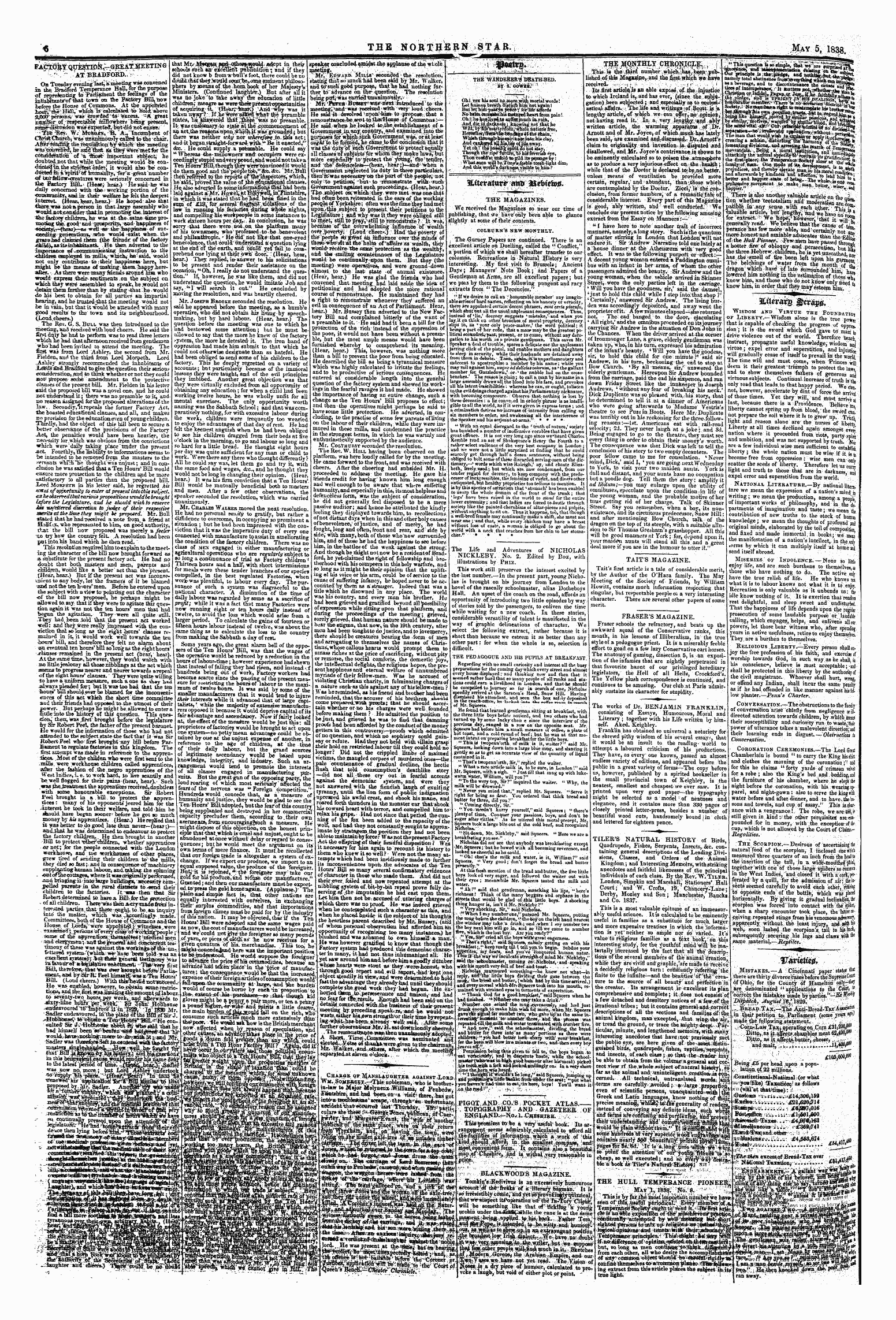 Northern Star (1837-1852): jS F Y, 1st edition - ^Literature Avto M&Kb)$ ¦ '¦ •. " . ¦ . '¦ ¦ • ';' ¦ - .;: L^^^T"™^" .'"'. • ¦ I . .