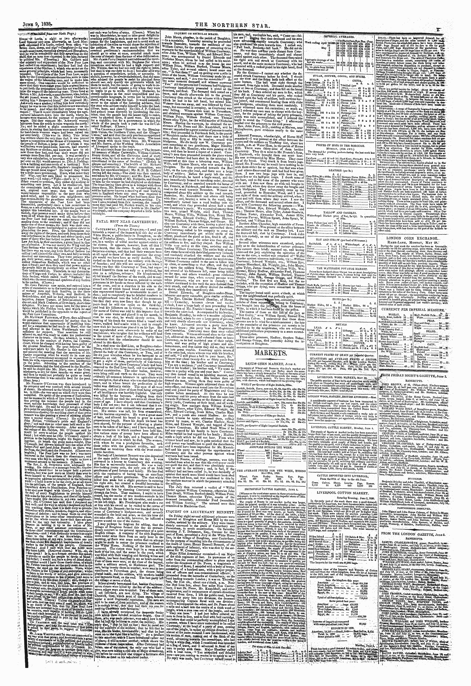 Northern Star (1837-1852): jS F Y, 1st edition - ^(^ Fr&Aynight's Gazette , Jane £ A;' :V' .Bankrupts. \ . ':'- - .-