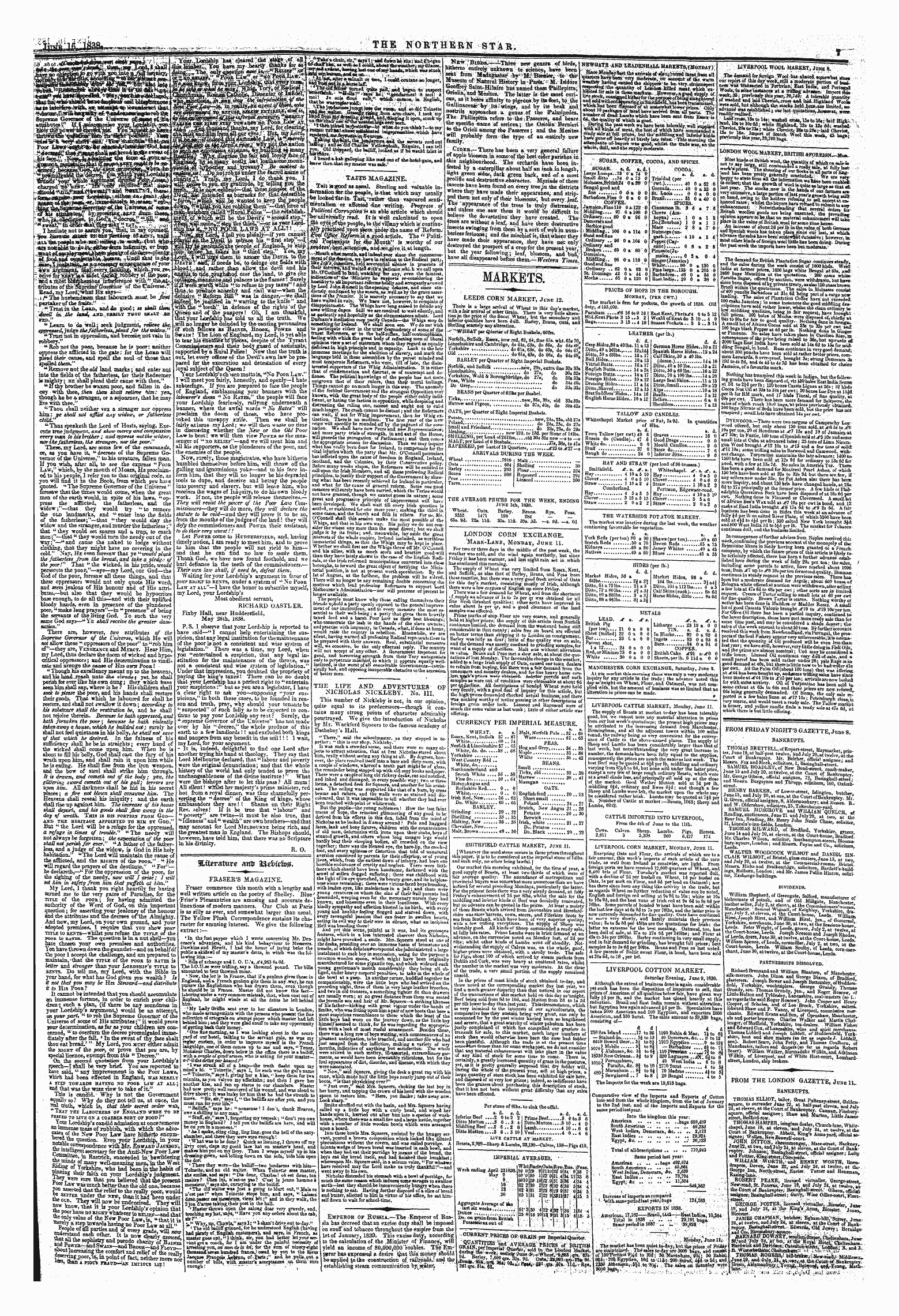 Northern Star (1837-1852): jS F Y, 1st edition - Untitled Article