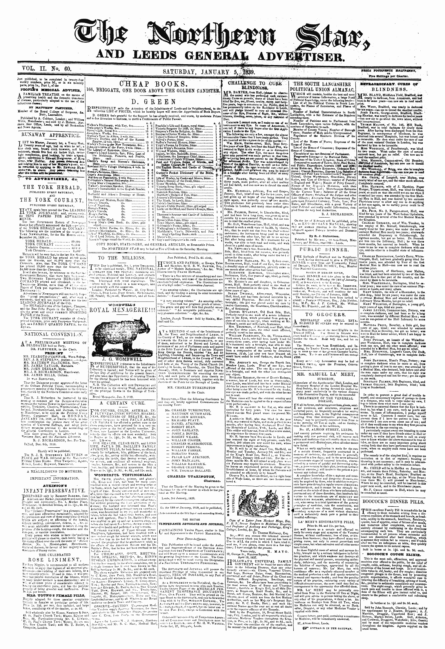 Northern Star (1837-1852): jS F Y, 1st edition: 1