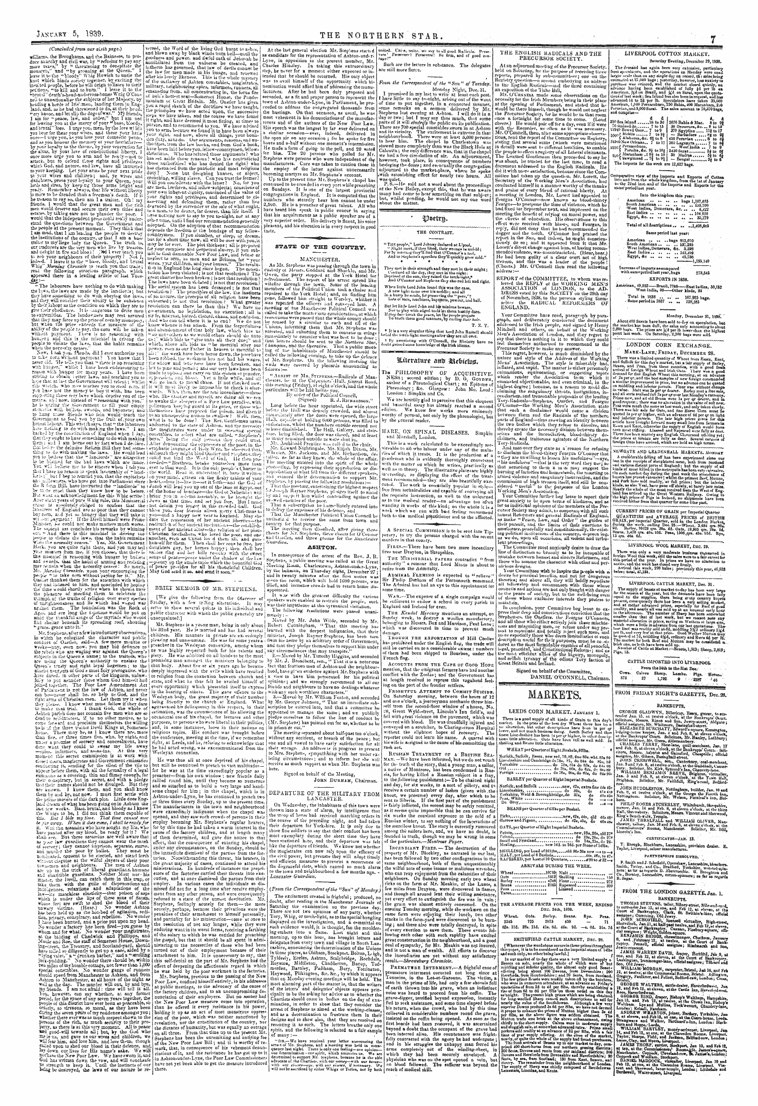 Northern Star (1837-1852): jS F Y, 1st edition - Markets.