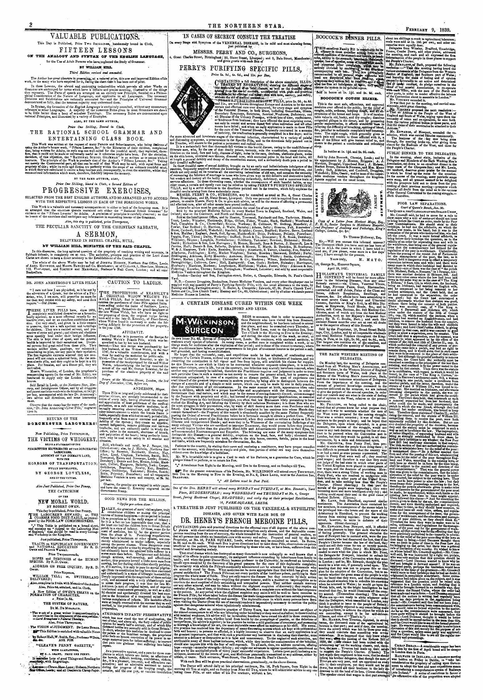 Northern Star (1837-1852): jS F Y, 1st edition - ; The Bath Western Meeting Of Delegates.