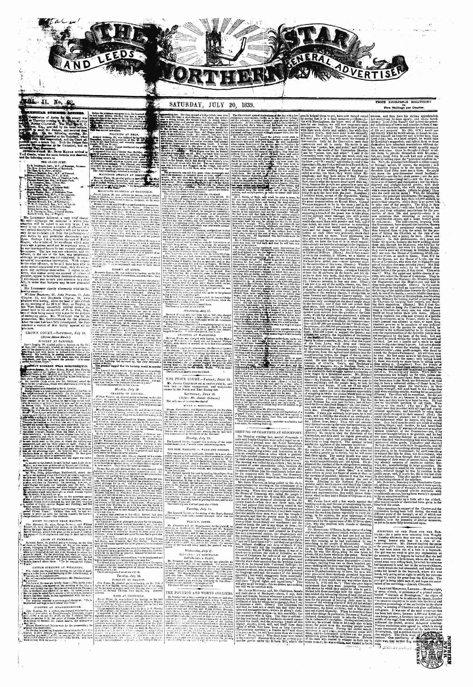 Northern Star (1837-1852): jS F Y, 1st edition - Untitled Article