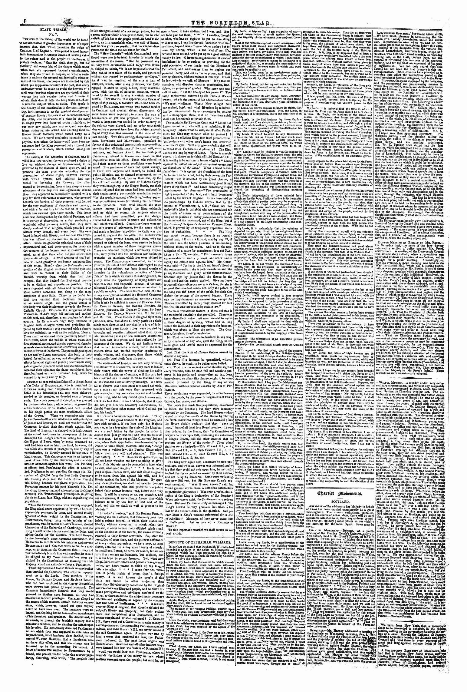 Northern Star (1837-1852): jS F Y, 1st edition - State Triaili*/ ^' State Trtaxsl* *" ' " "