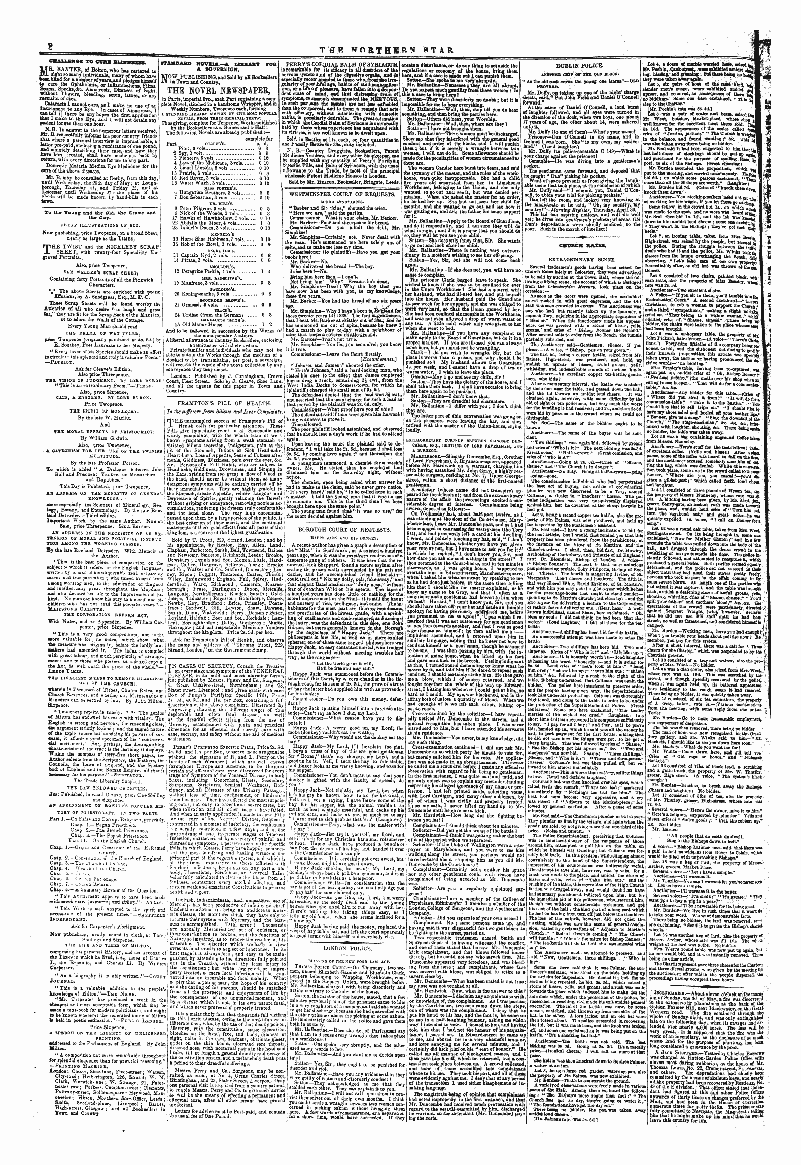 Northern Star (1837-1852): jS F Y, 1st edition - Westminster Court Of Requests,