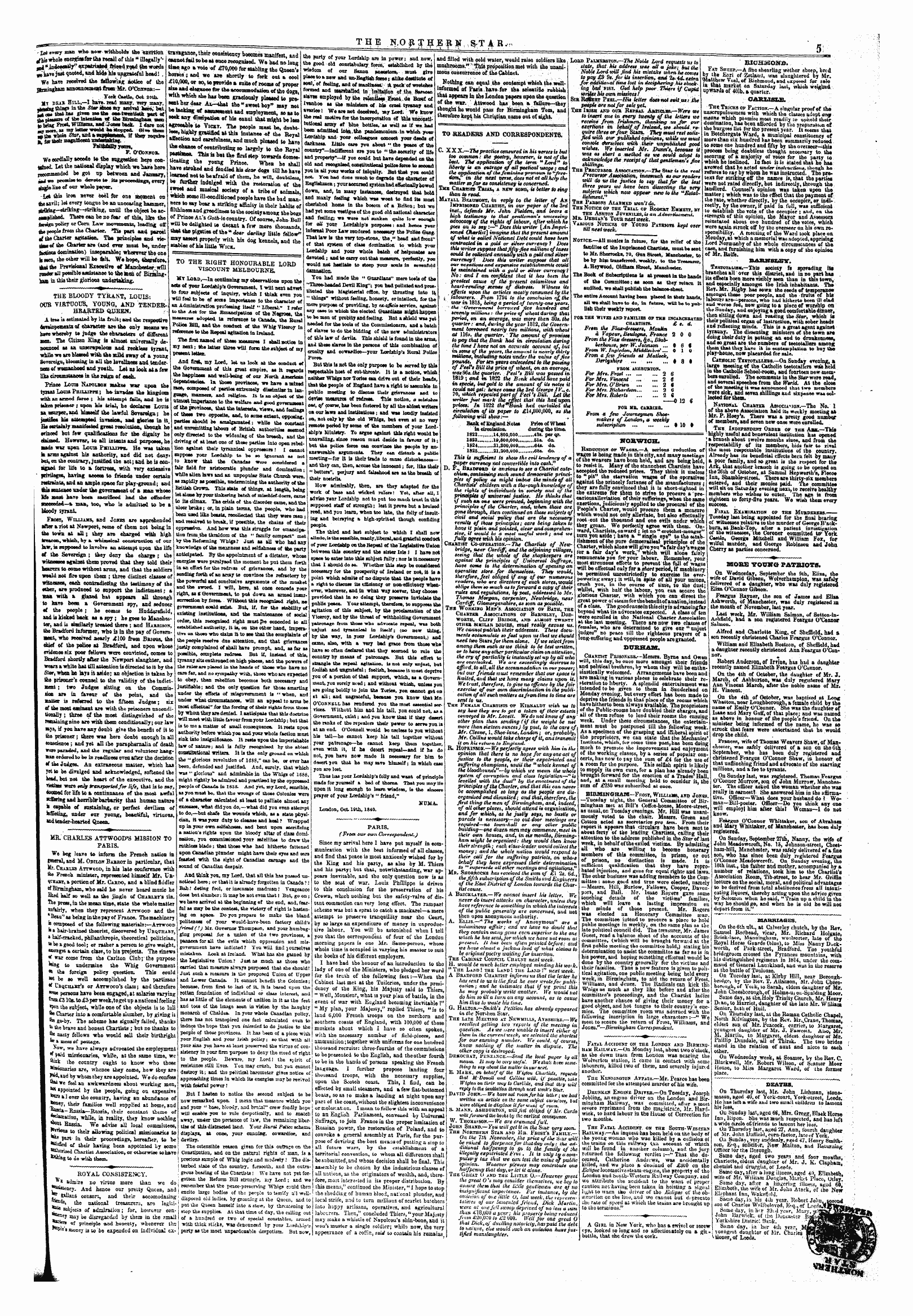 Northern Star (1837-1852): jS F Y, 1st edition - Untitled Article