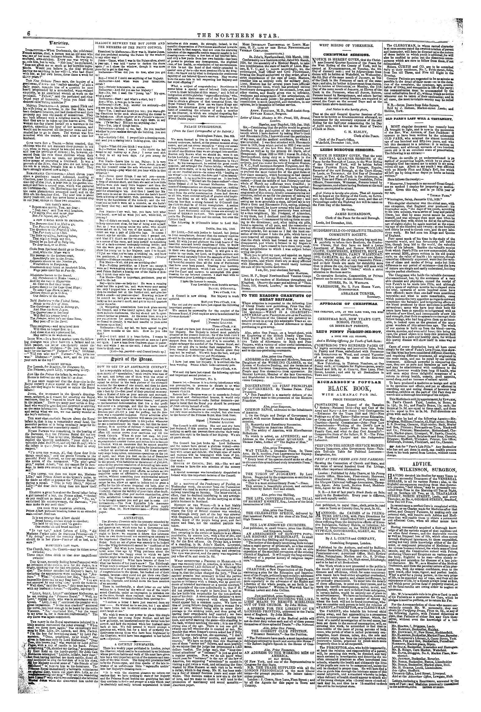 Northern Star (1837-1852): jS F Y, 1st edition - ^ Ptrtt Tt)C 39«Ft&.