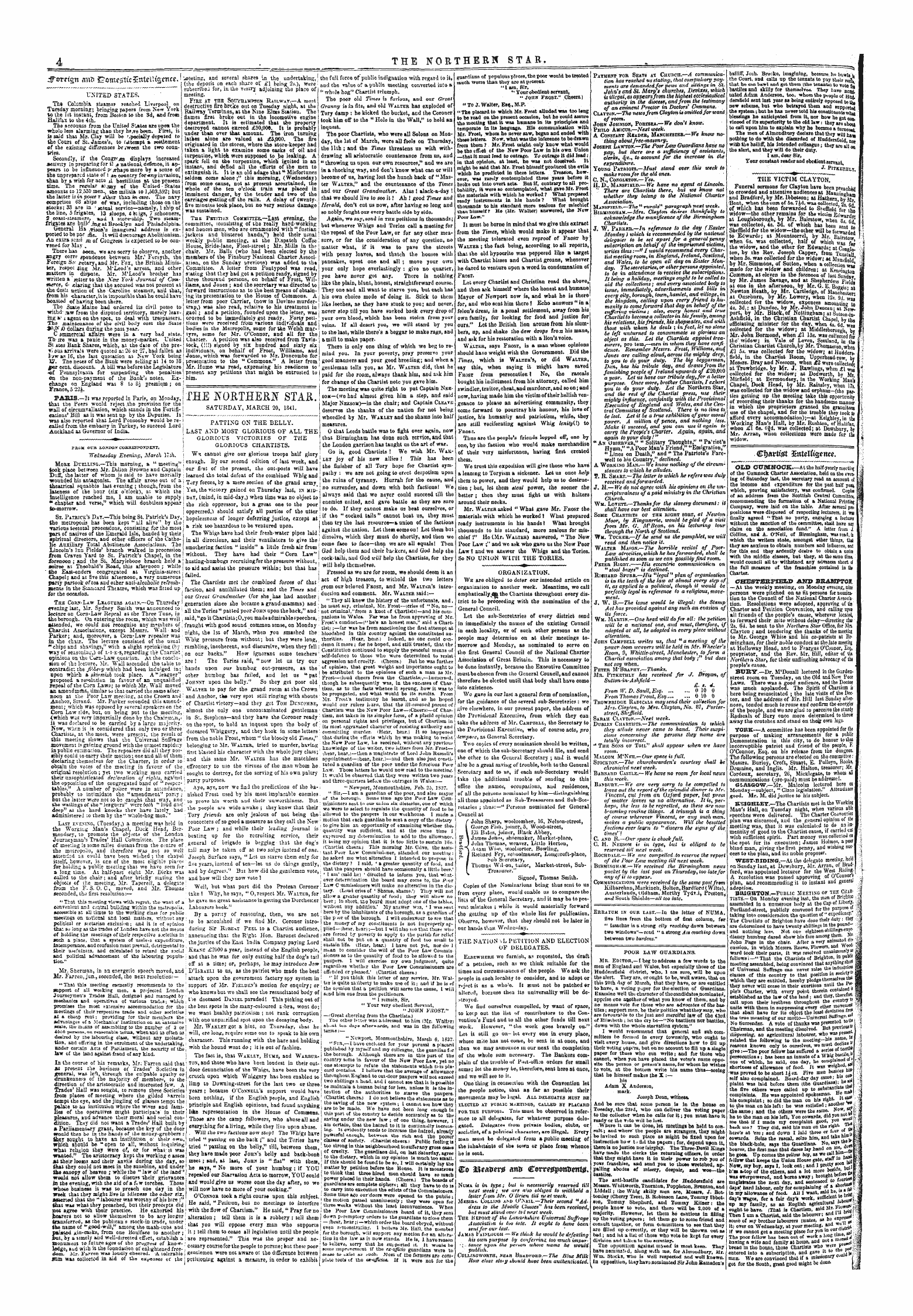 Northern Star (1837-1852): jS F Y, 1st edition - Cftarttet Faxultigctnce.
