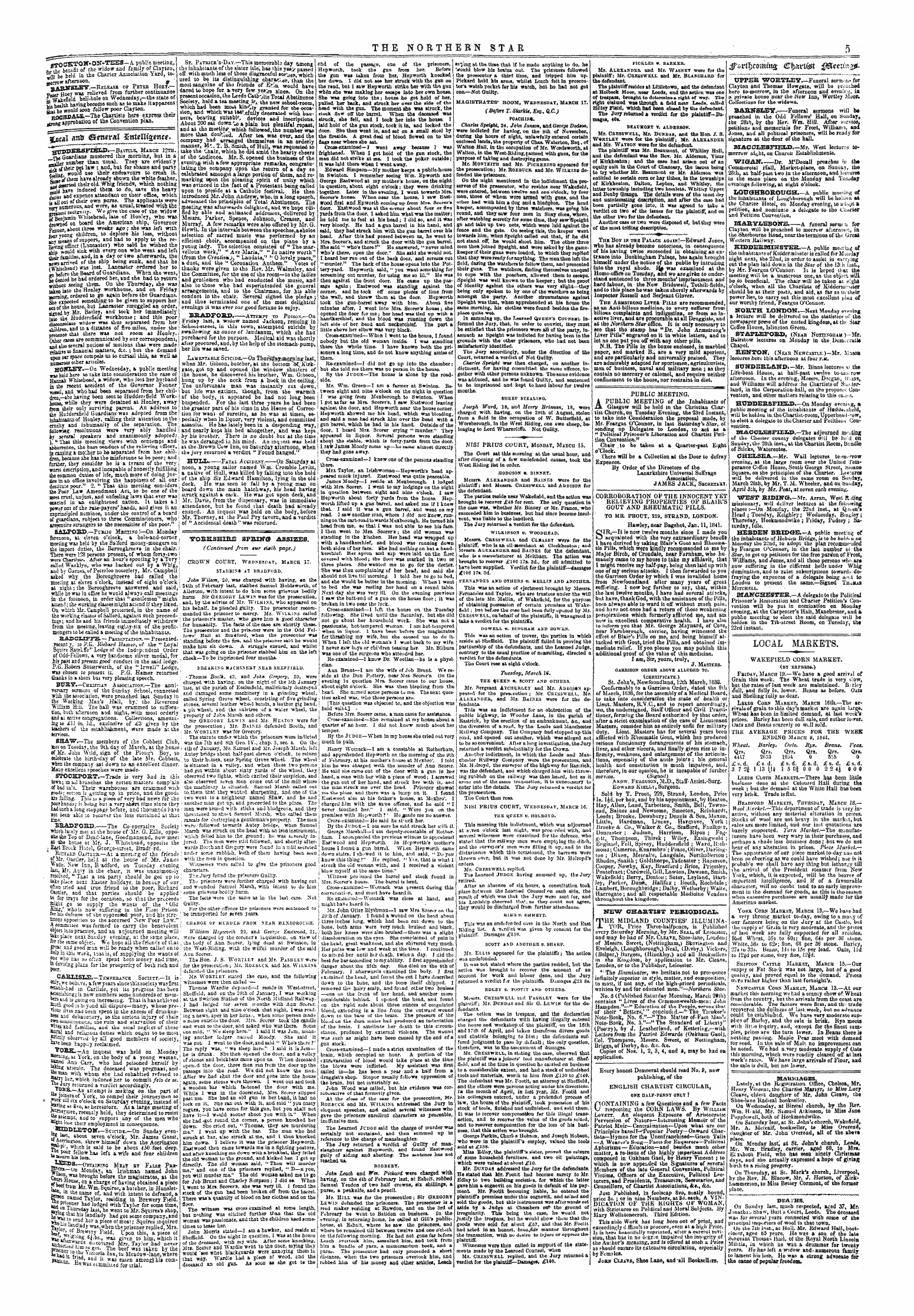 Northern Star (1837-1852): jS F Y, 1st edition - Iorsj An& Fifnwraj £Ntentg*Ntf.